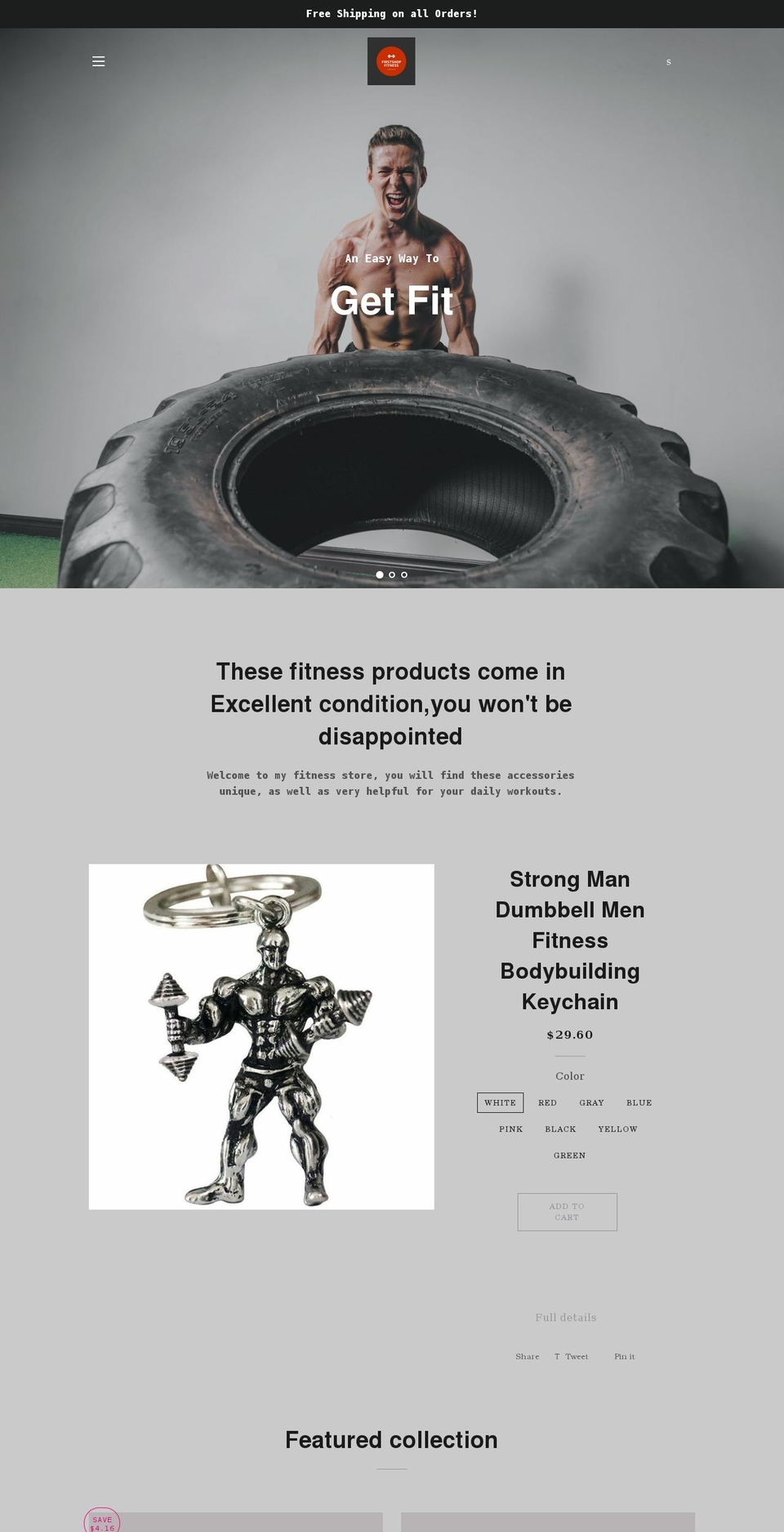 firstshopfitness.com shopify website screenshot