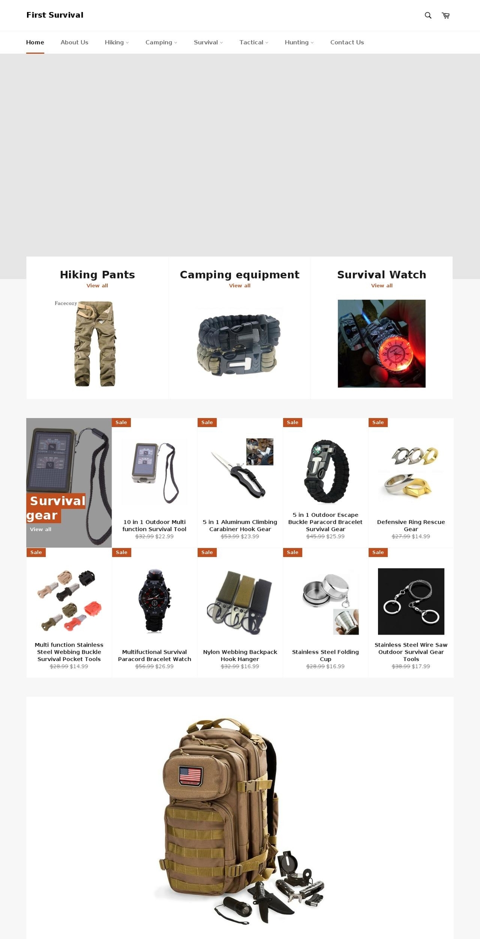 firstsurvival.net shopify website screenshot