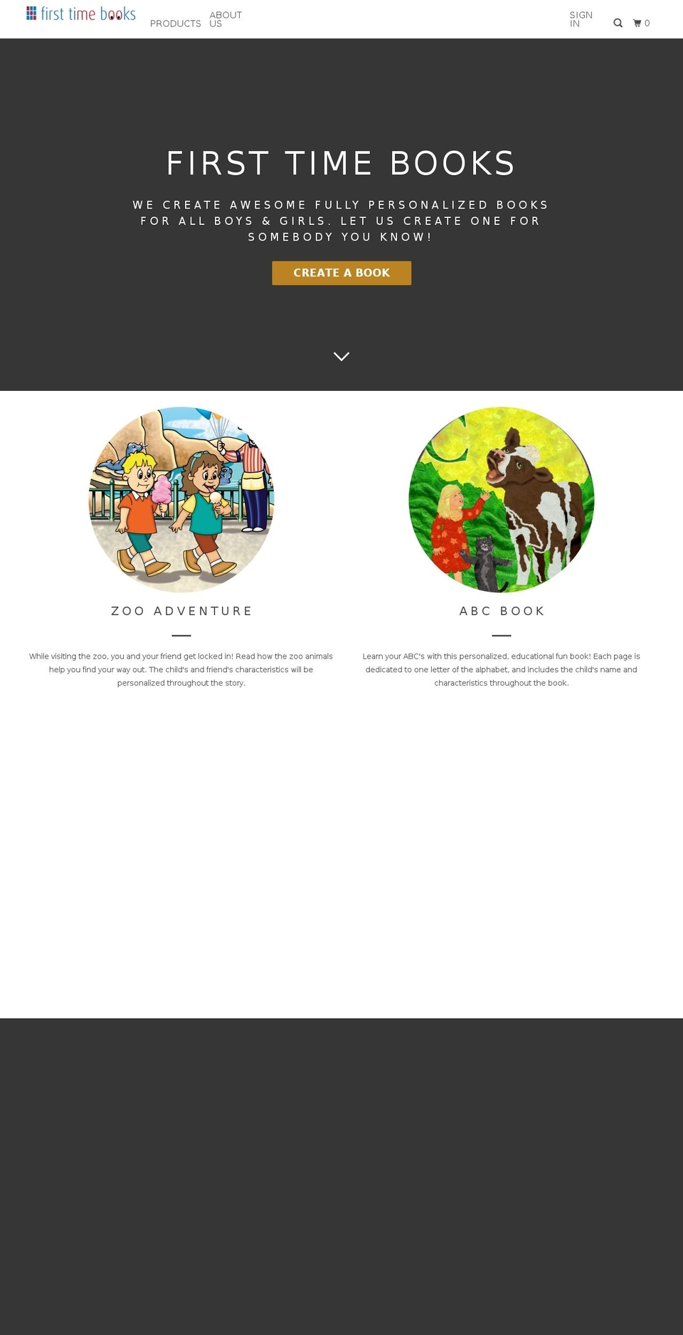 firsttimebooks.com shopify website screenshot