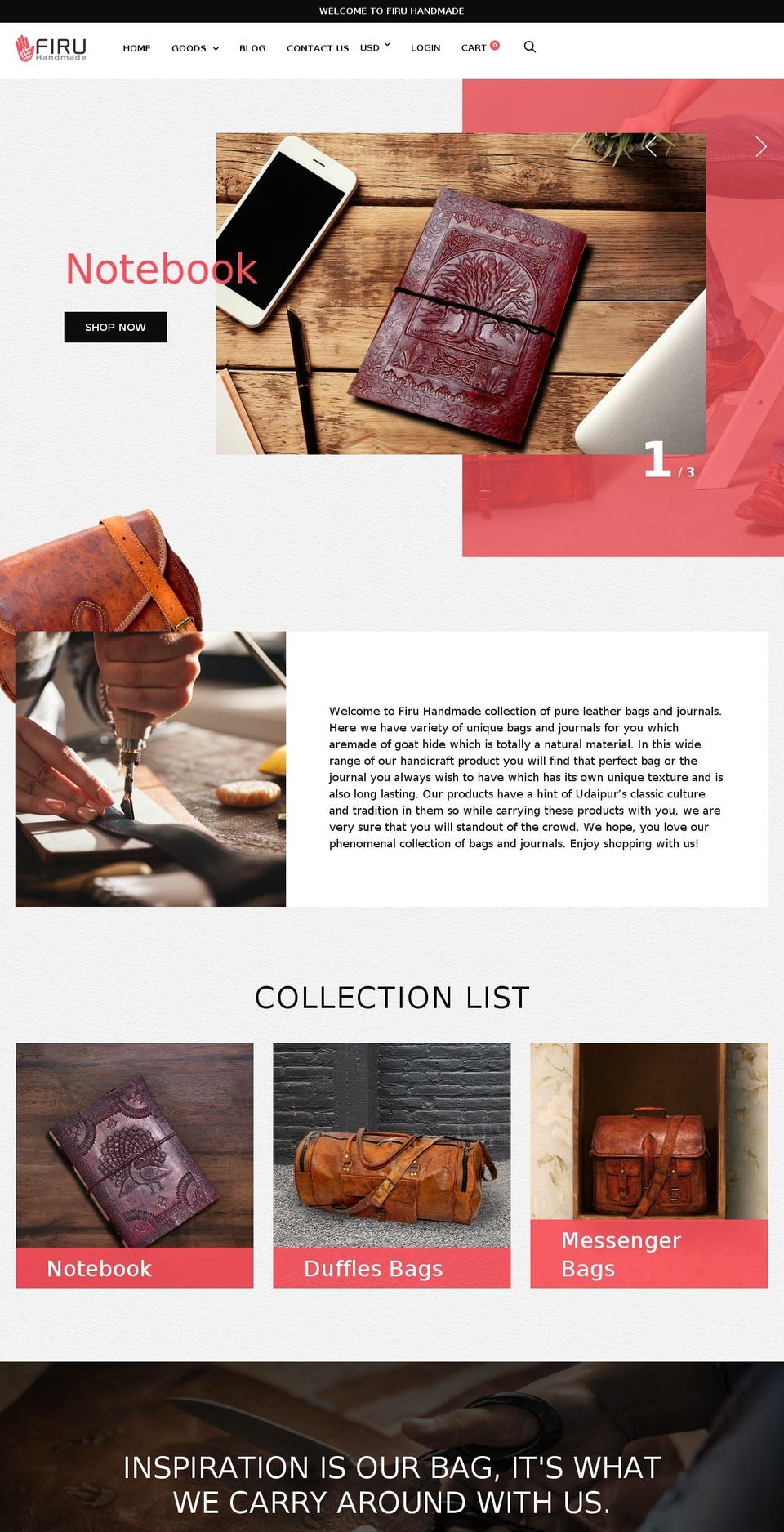 firuhandmade.com — Shopify storefront screenshot