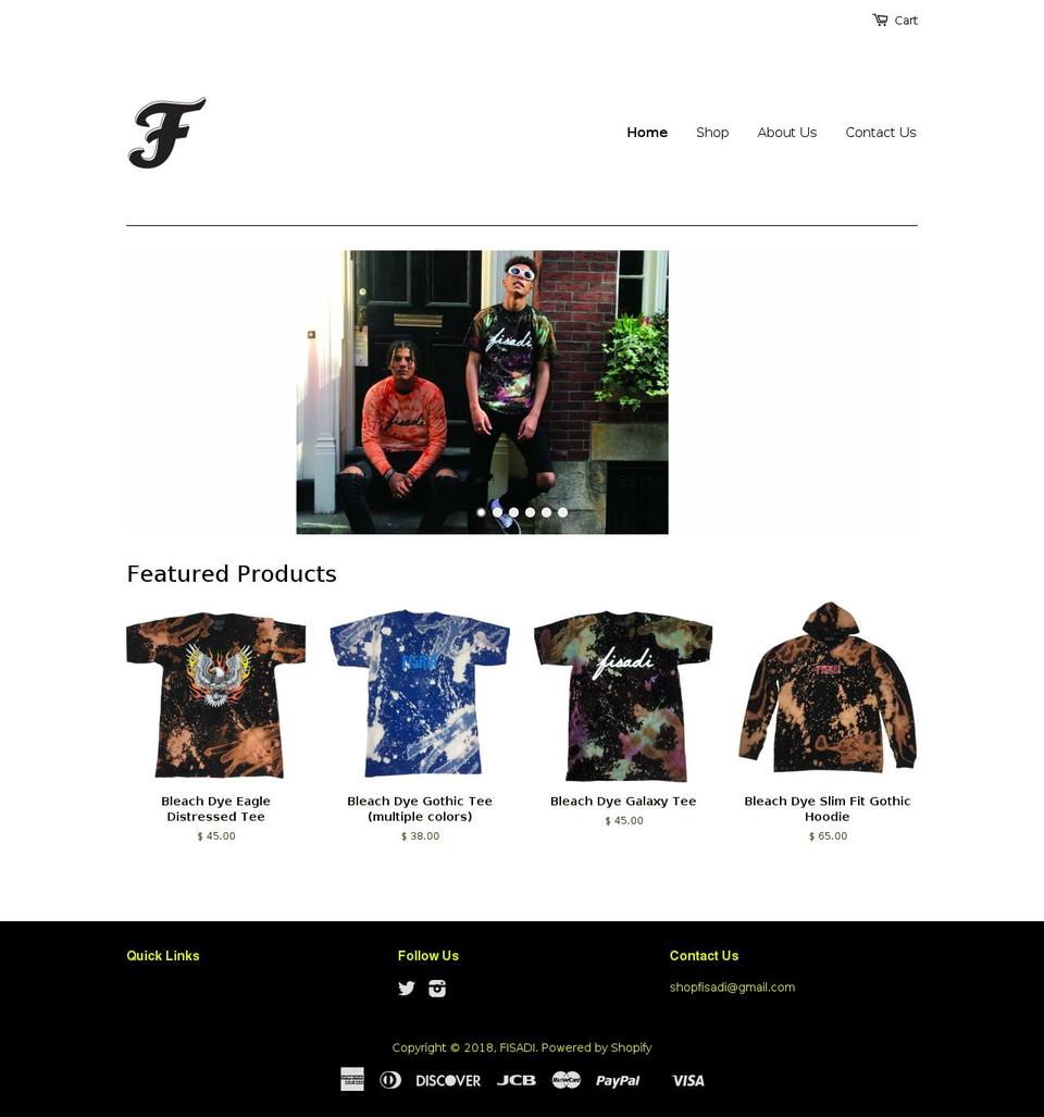 fisadi.co shopify website screenshot