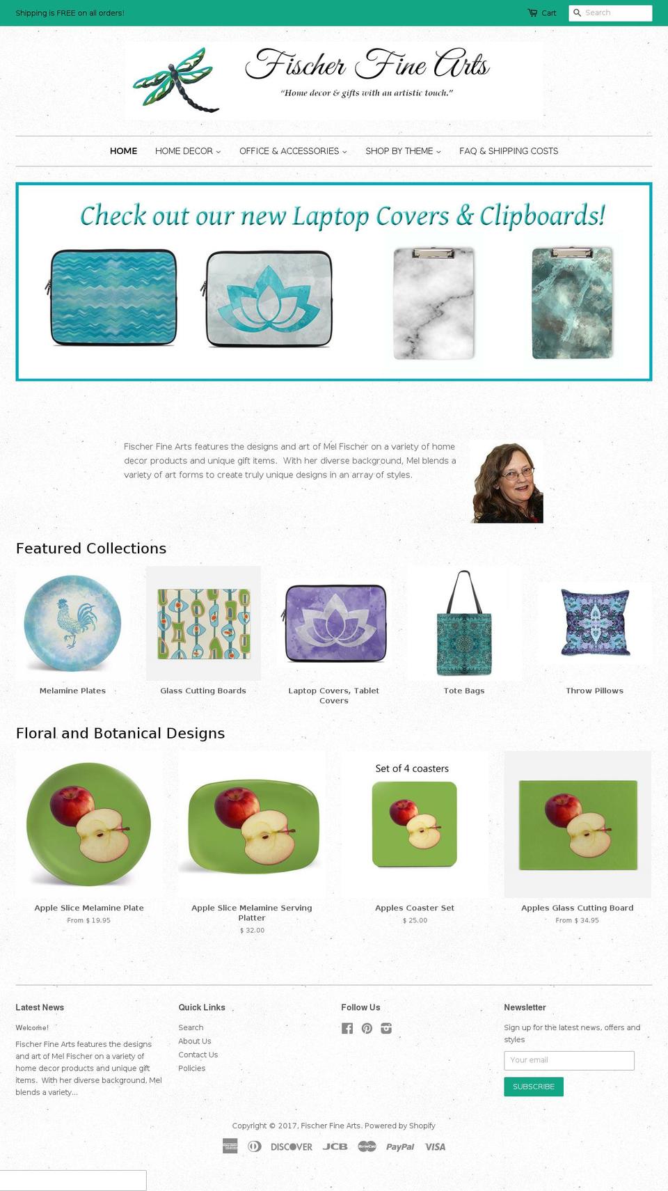 fischerfinearts.com shopify website screenshot