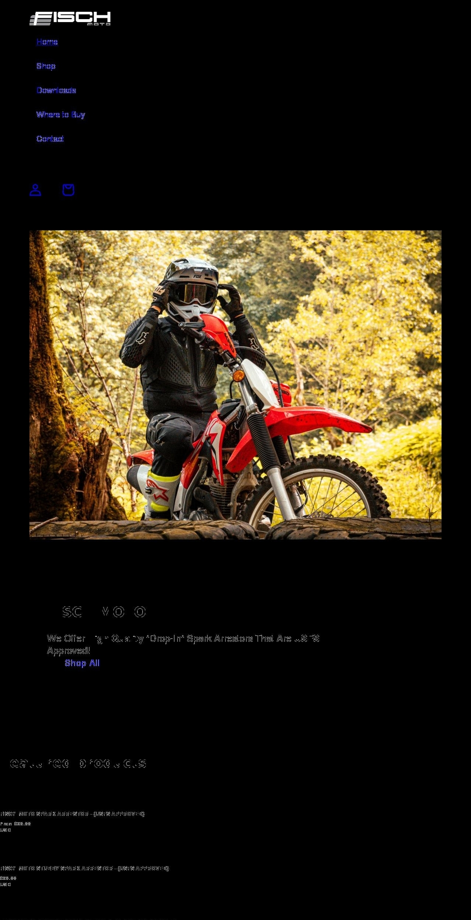 fischmoto.com shopify website screenshot