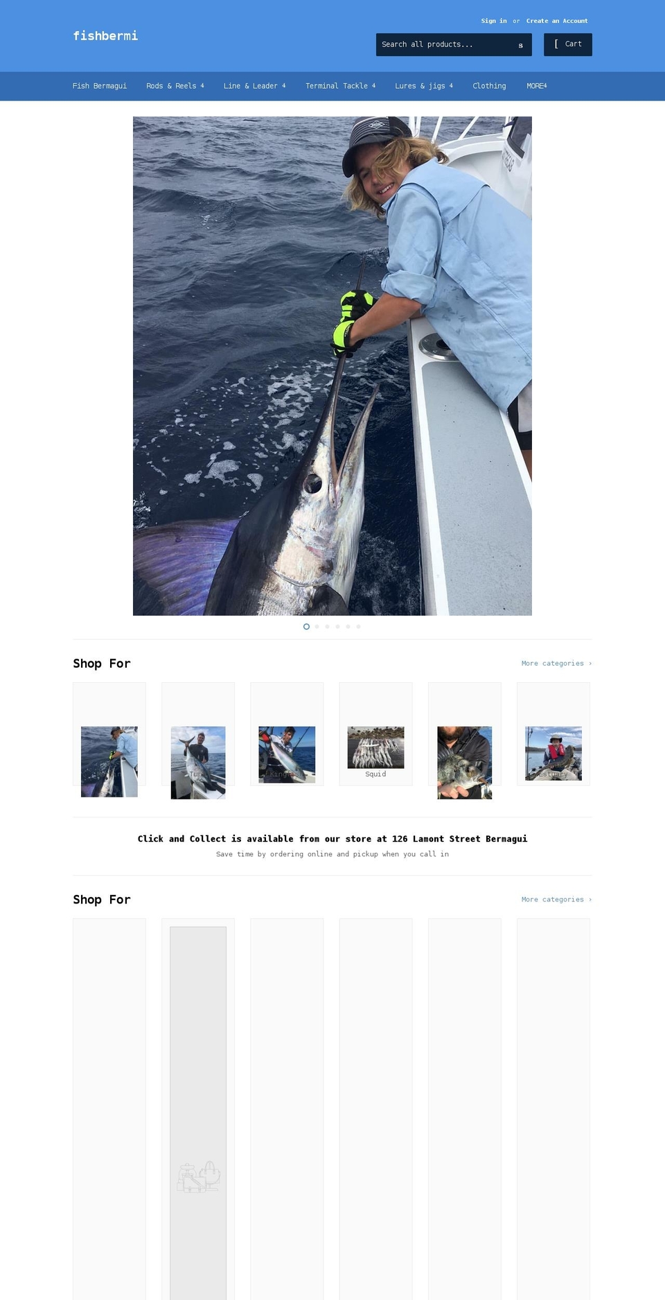 fishbermi.com shopify website screenshot