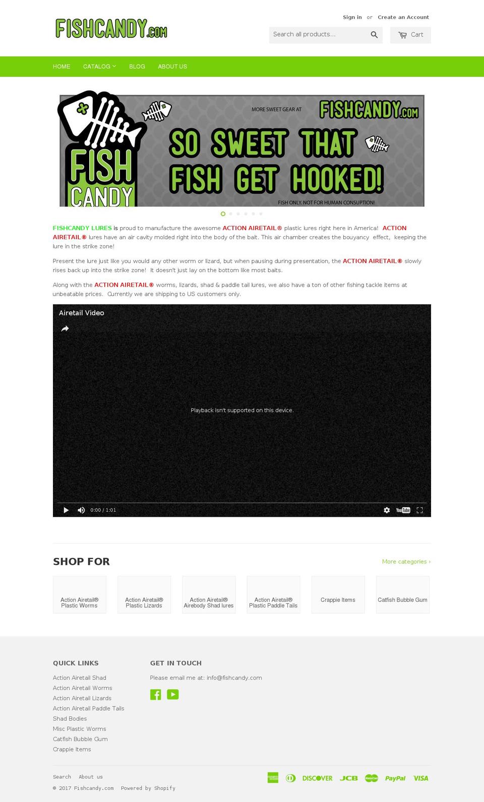 fishcandy.com shopify website screenshot