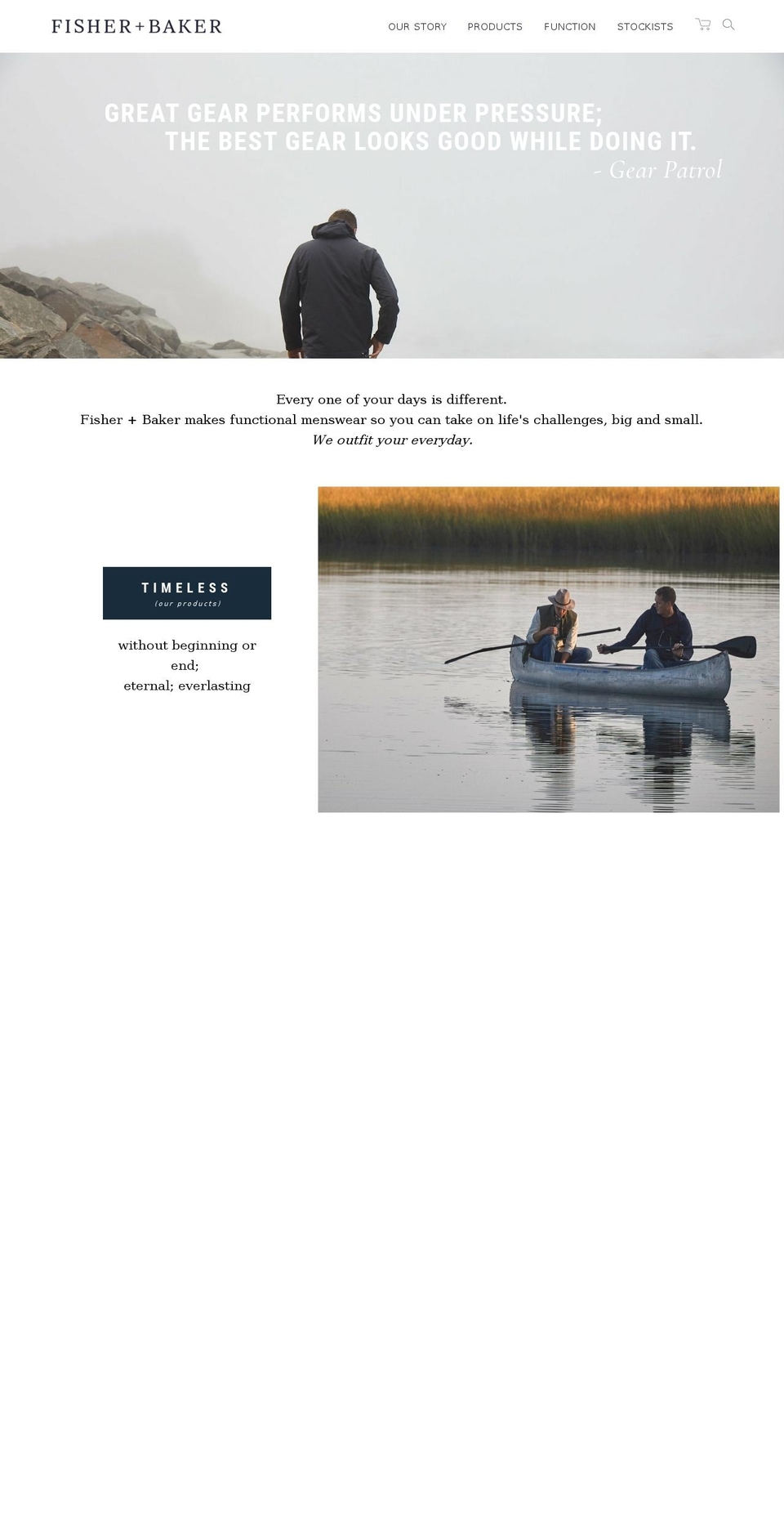 fisherandbaker.com shopify website screenshot