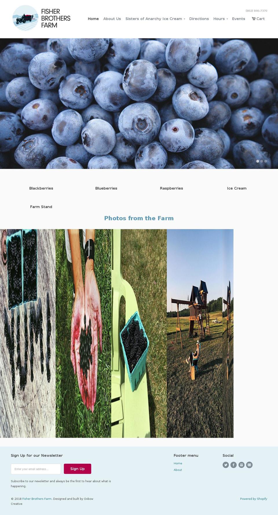 fisherbrothersfarm.com — Shopify storefront screenshot