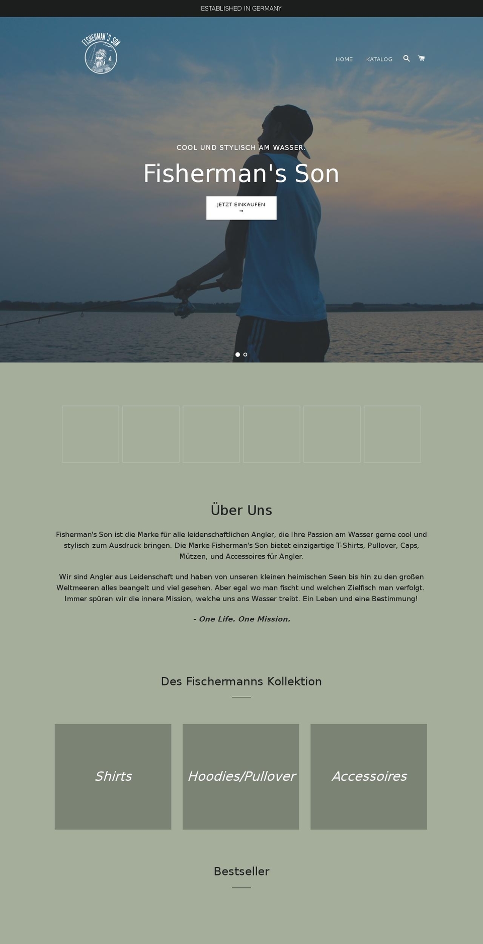 fishermans-son.com — Shopify storefront screenshot