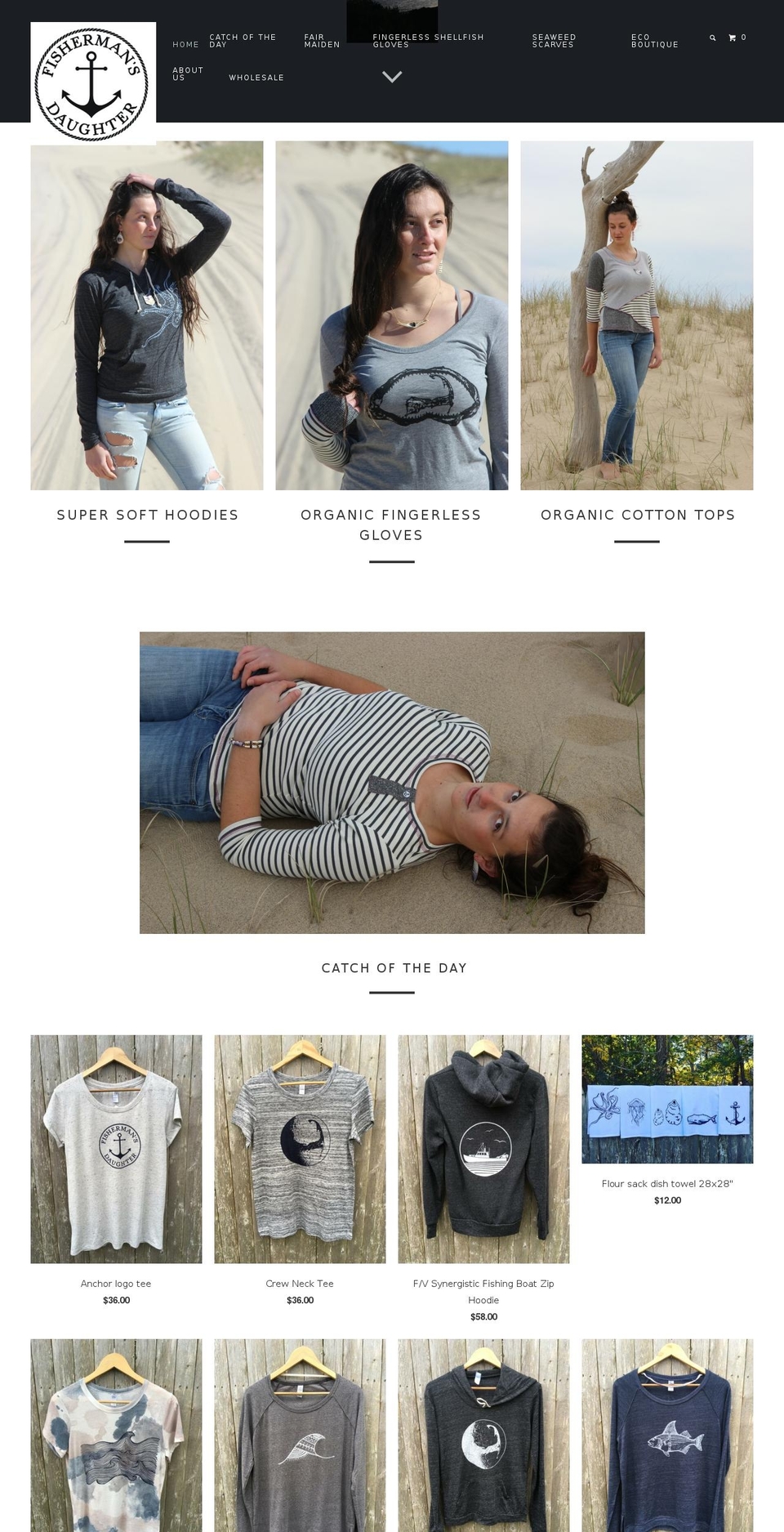 fishermansdaughtermarket.com shopify website screenshot