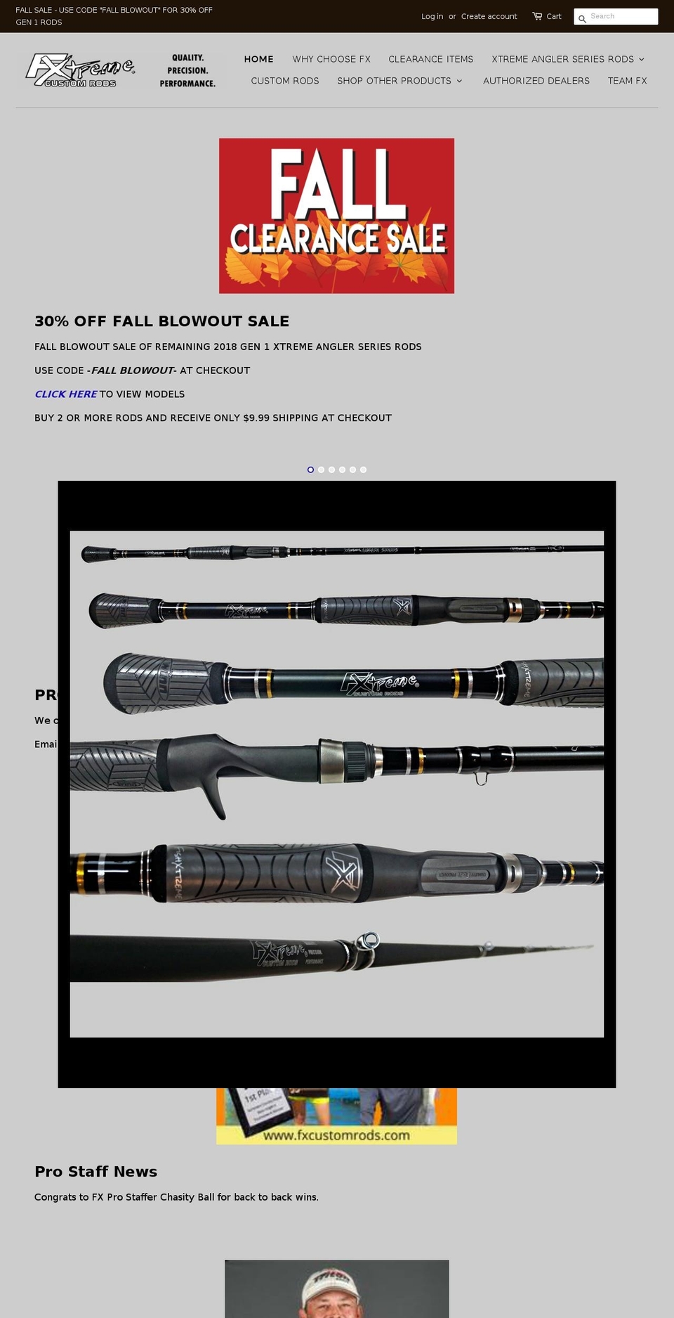 fishextremerods.com shopify website screenshot