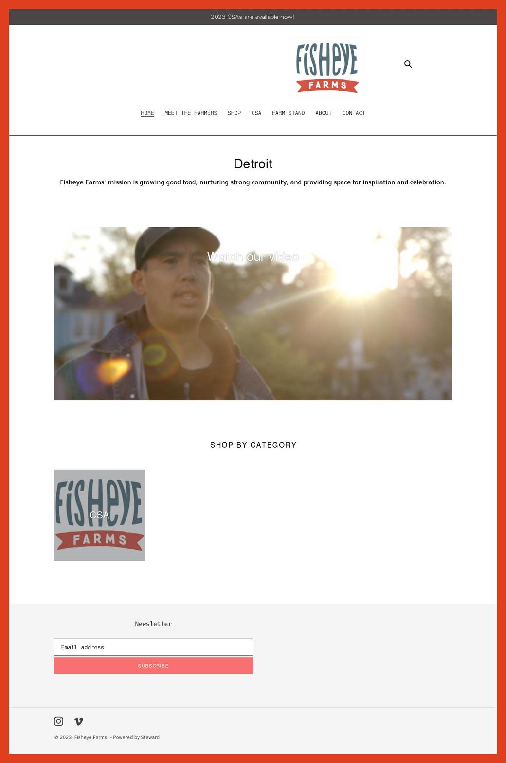 fisheyefarms.com shopify website screenshot