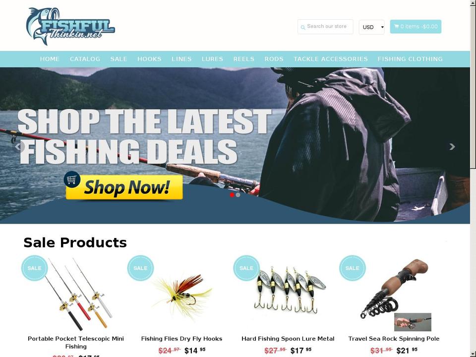 EcomClub Shopify theme site example fishfulthinkin.net