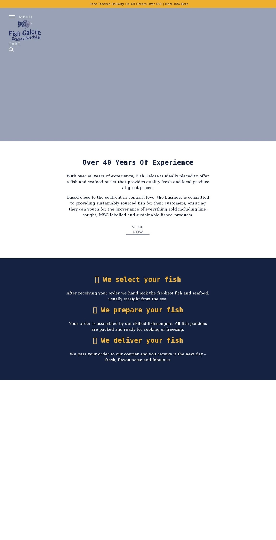 fishgalore.co.uk shopify website screenshot