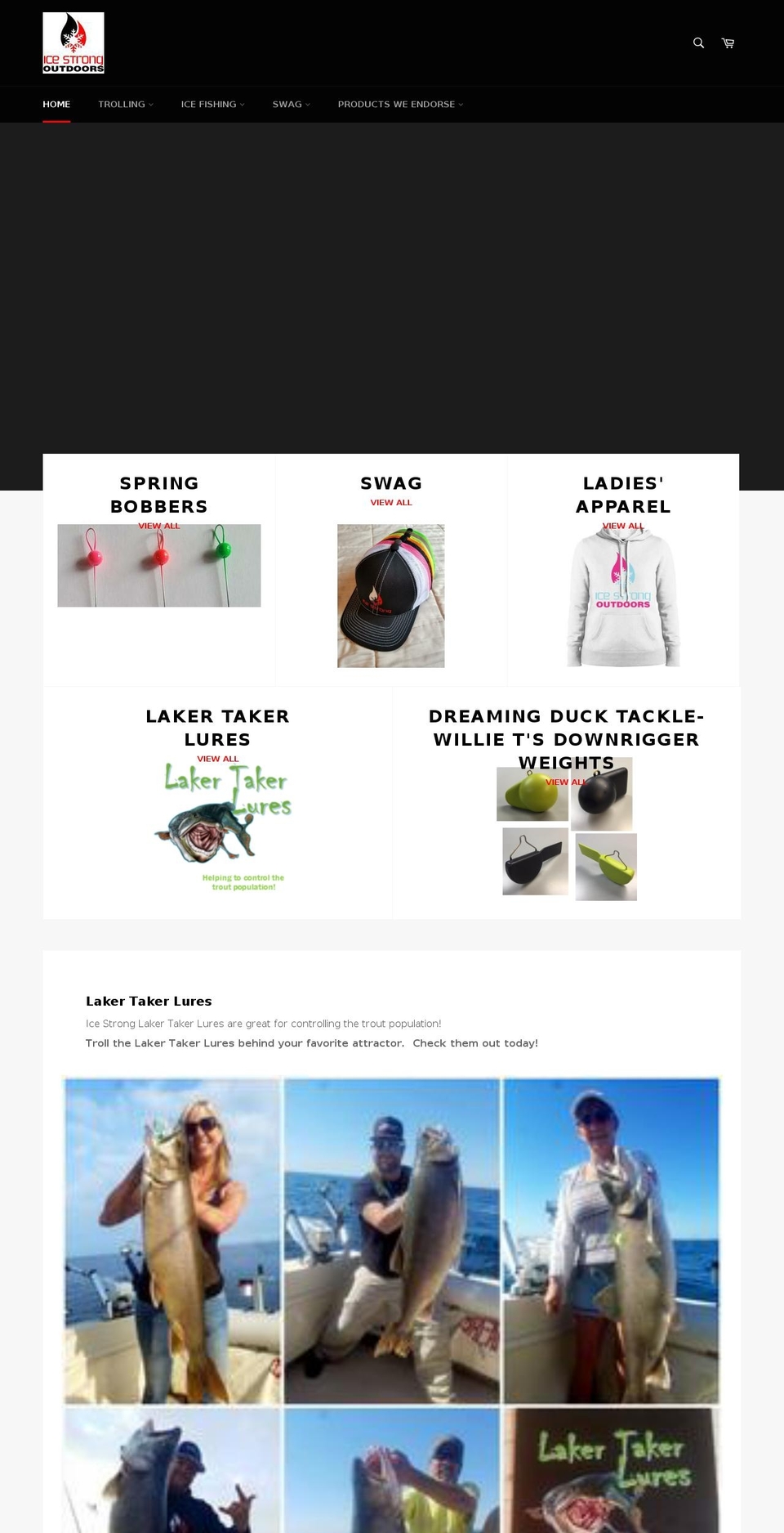 fishicestrong.com shopify website screenshot