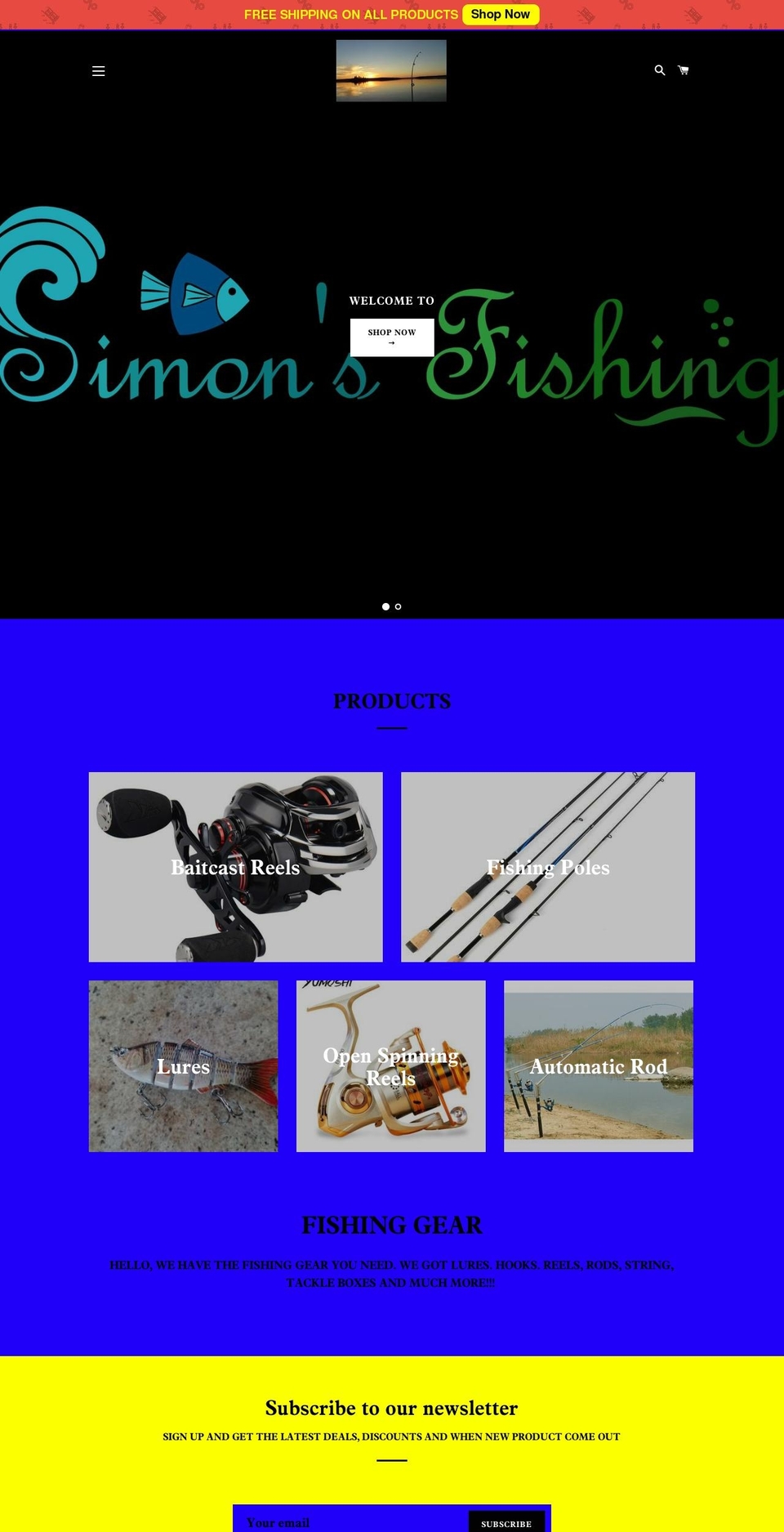 fishing24-7.com — Shopify storefront screenshot