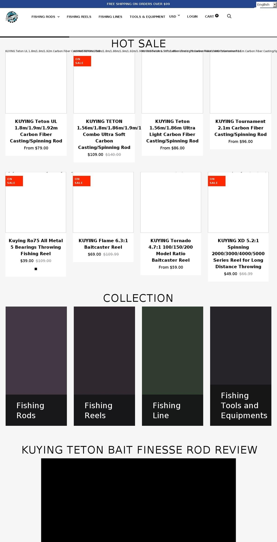 fishing71.com — Shopify storefront screenshot