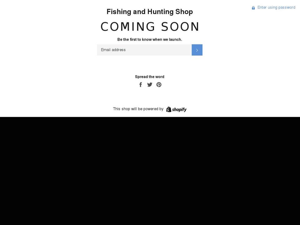 fishingandhuntingshop.com — Shopify storefront screenshot
