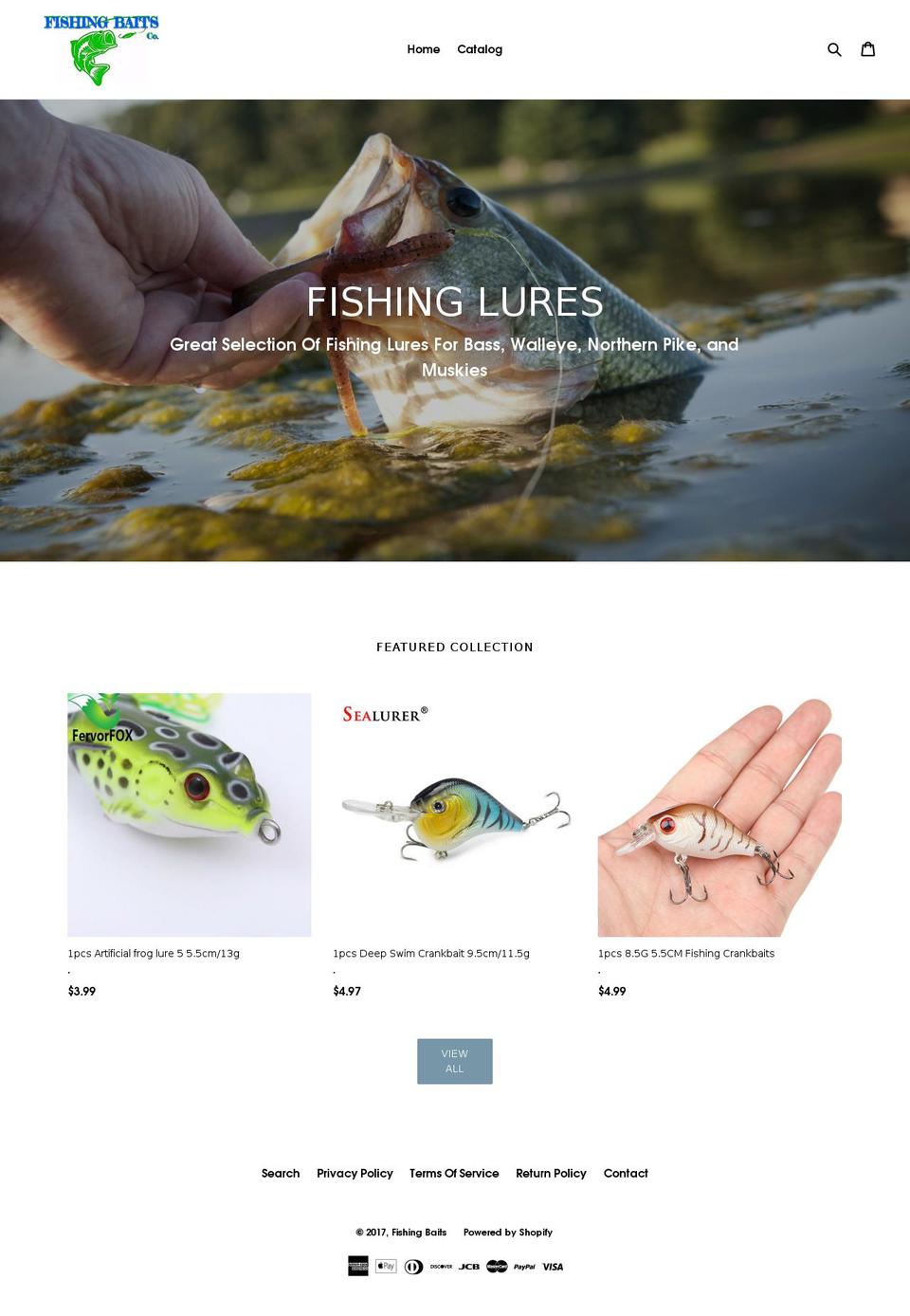 fishingbaits.co shopify website screenshot