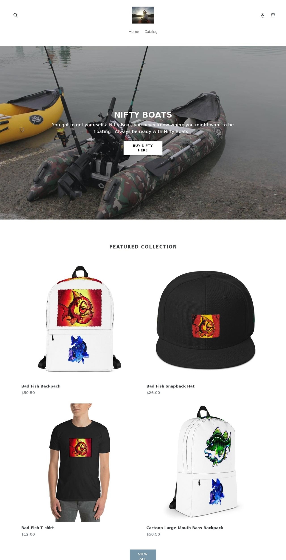 fishingblackwatersound.com — Shopify storefront screenshot