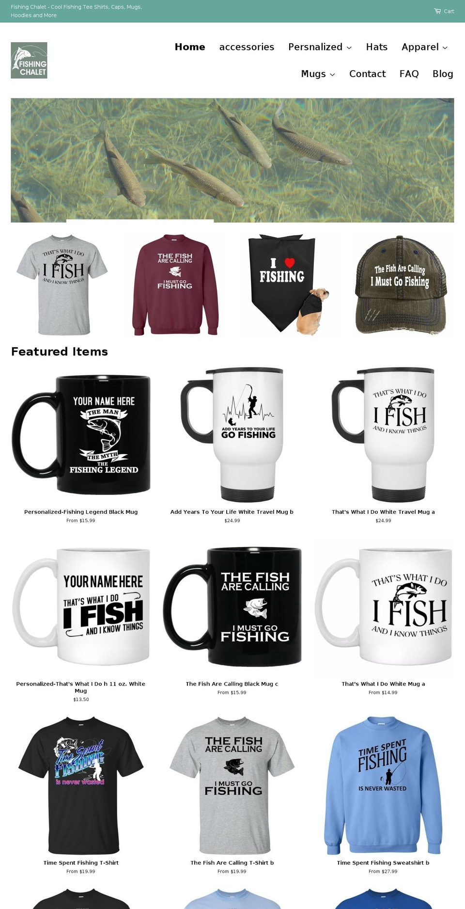 fishingchalet.com shopify website screenshot