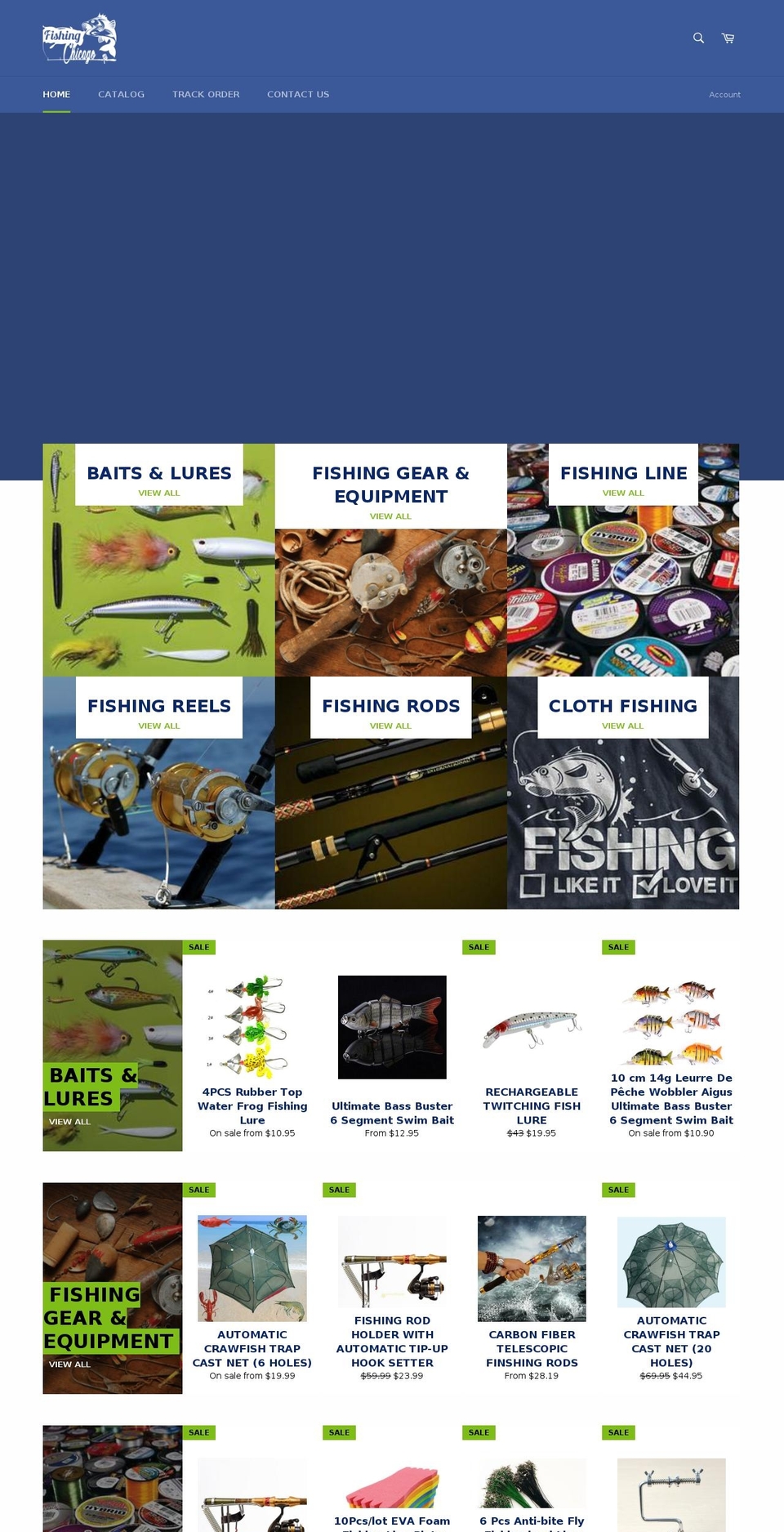 fishingchicago.org shopify website screenshot