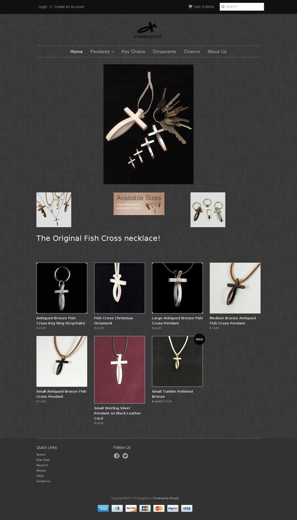 fishingcross.com shopify website screenshot