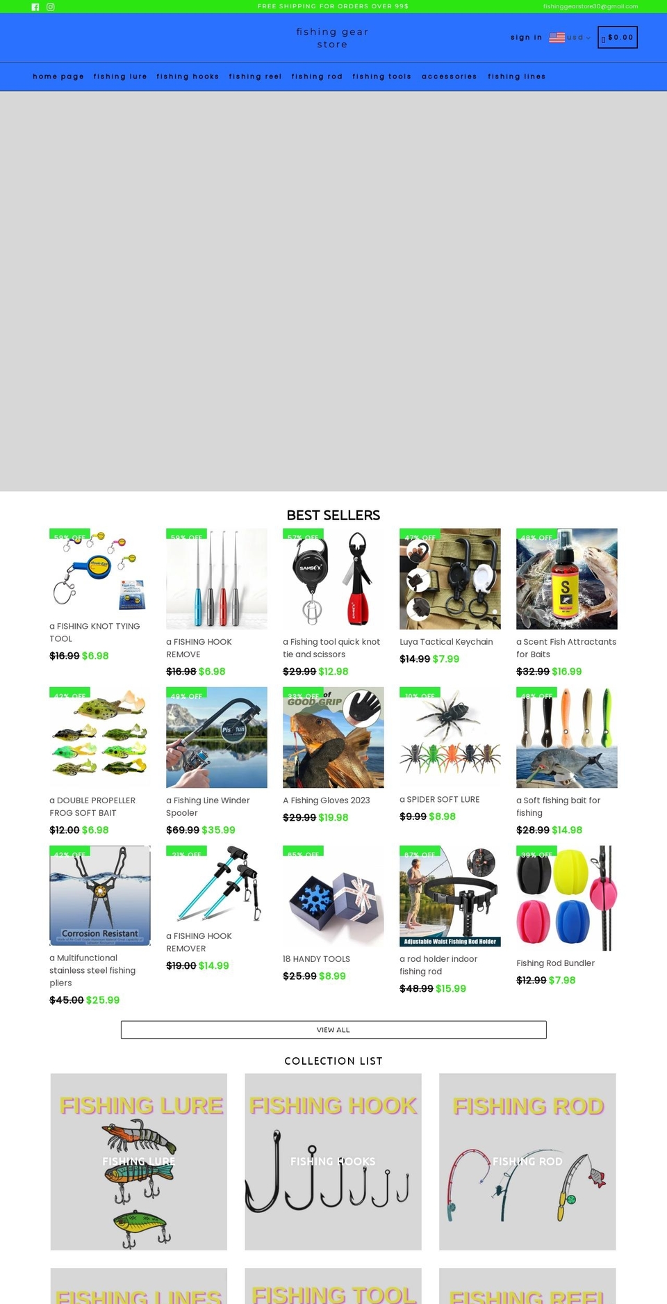 fishinggearstore.shop shopify website screenshot