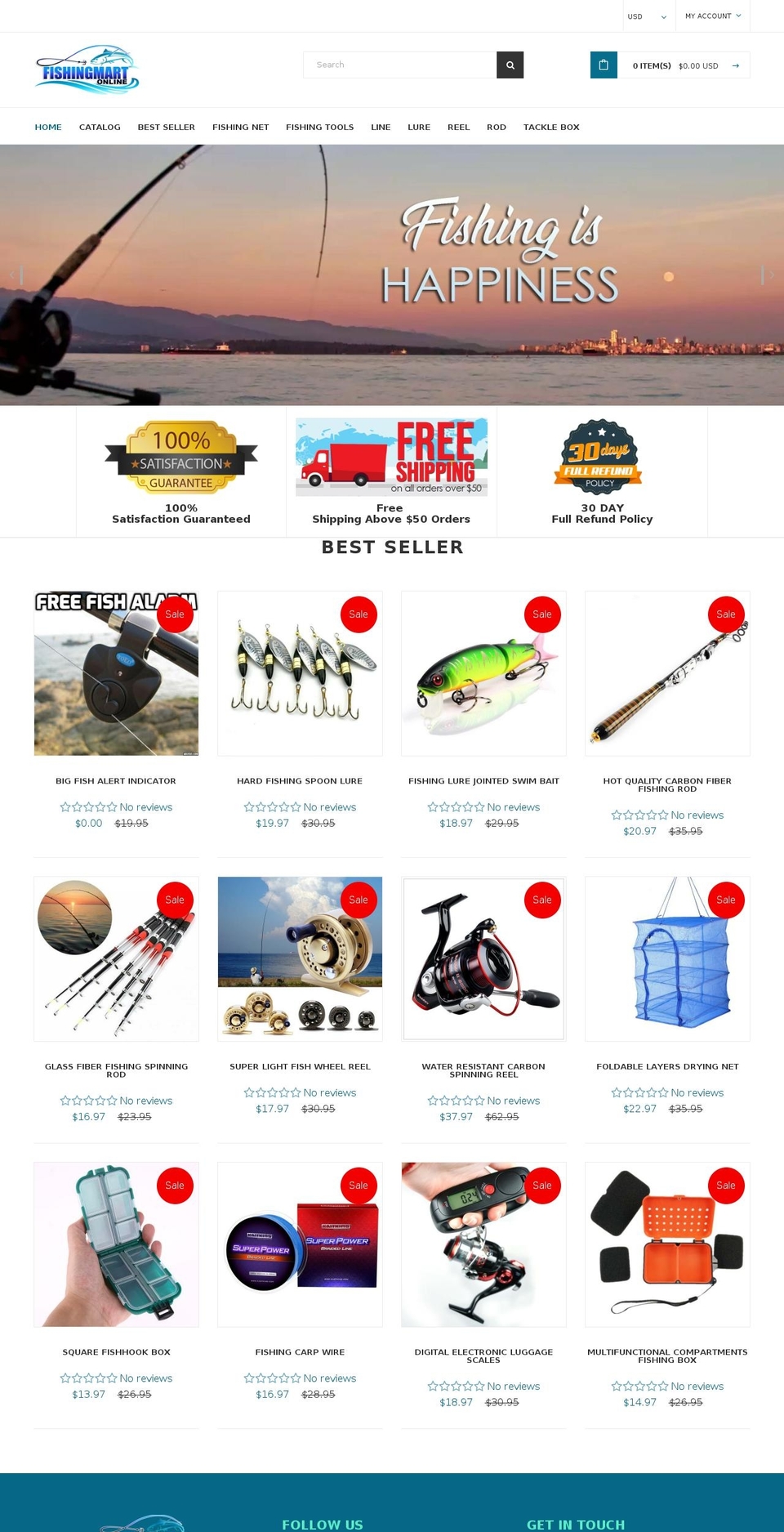 EcomClub Shopify theme site example fishingmart-online.com