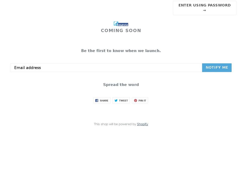 fishingproclub.com — Shopify storefront screenshot