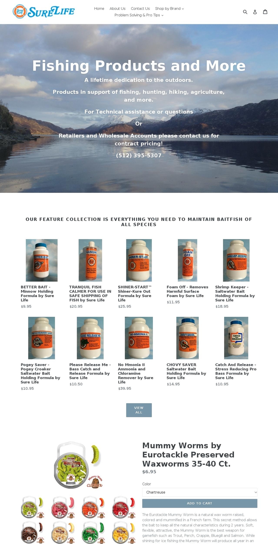 fishingproductsandmore.com shopify website screenshot