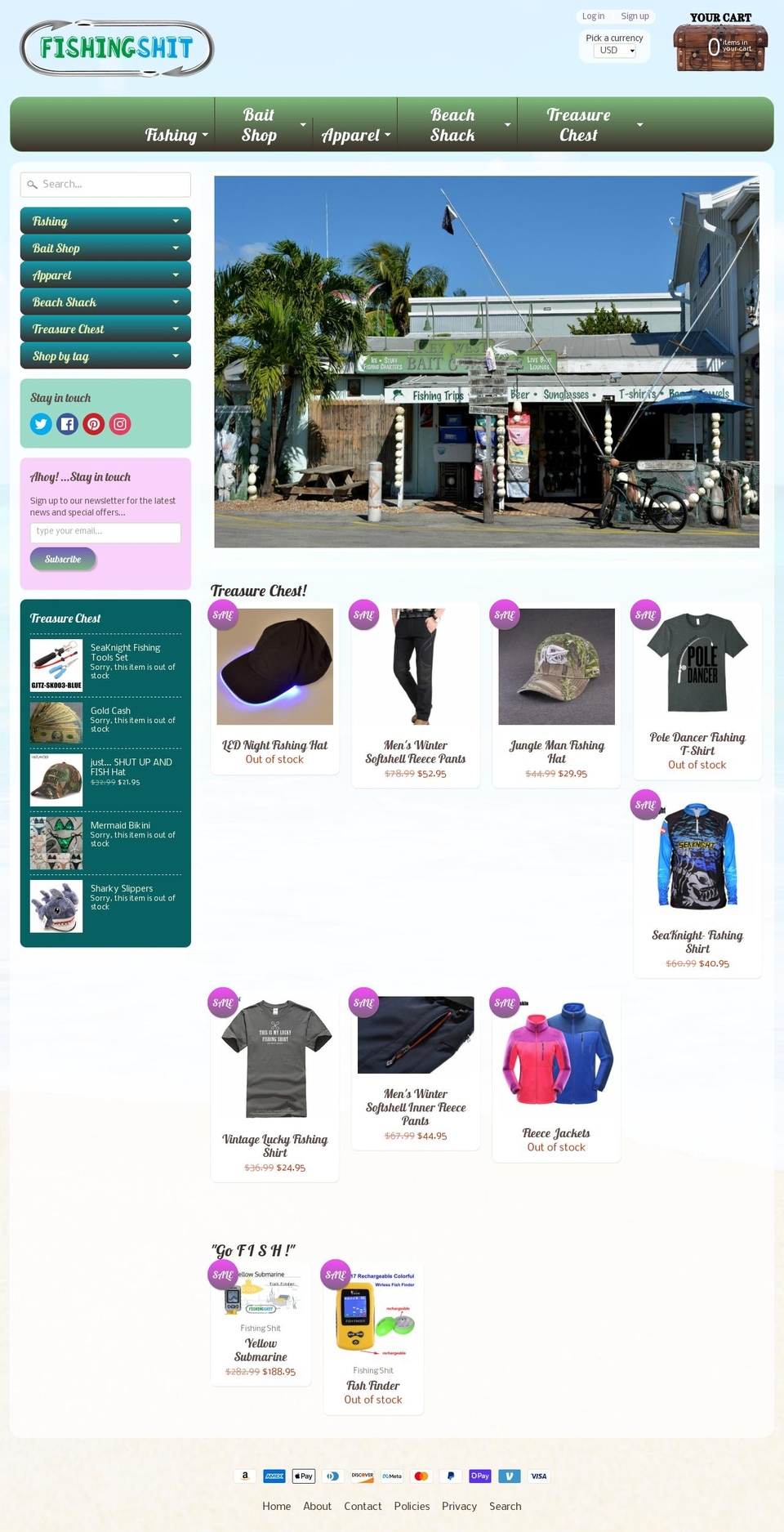 fishingshit.com shopify website screenshot