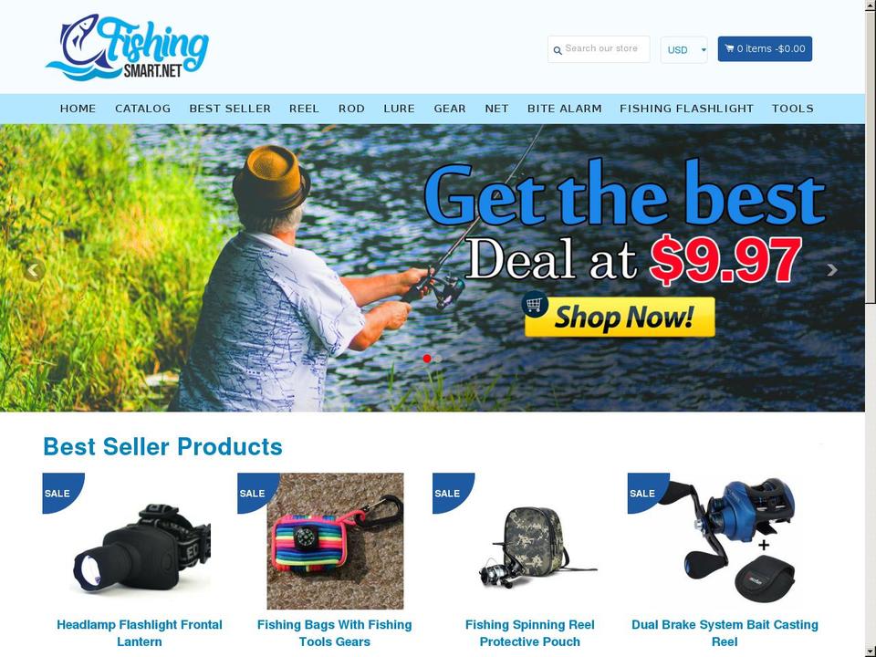 fishingsmart.net shopify website screenshot