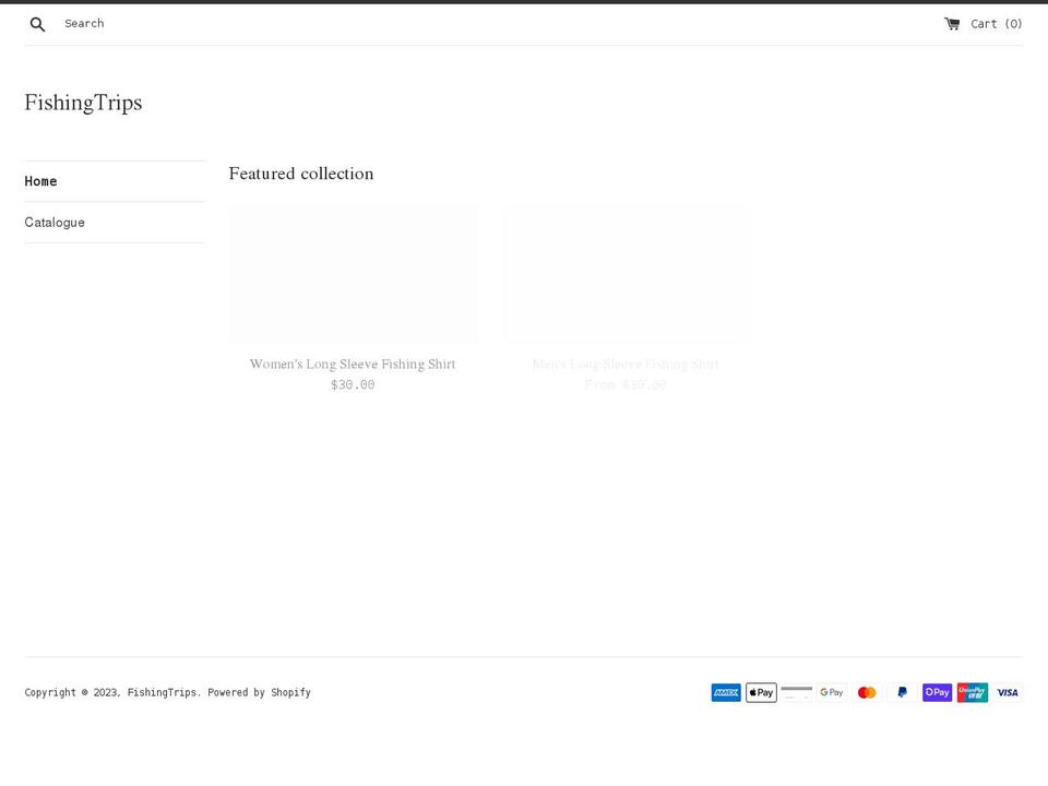 fishingtrips.myshopify.com shopify website screenshot