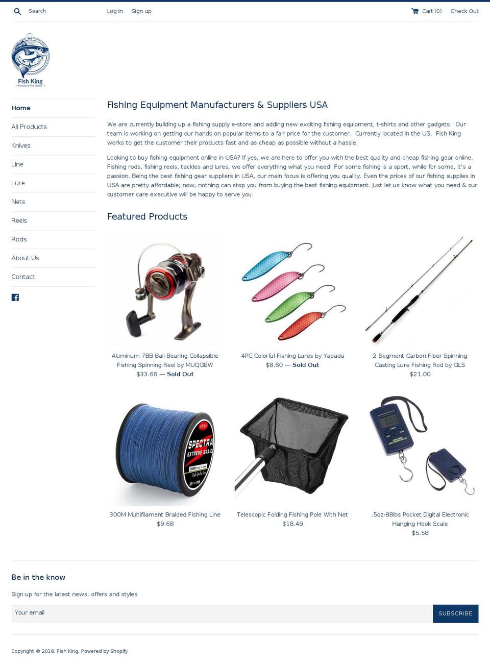 fishkingstore.com shopify website screenshot