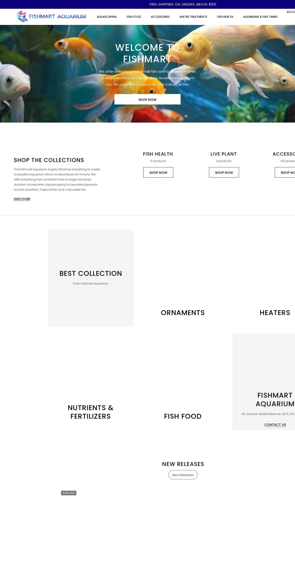 fishmartaquarium.com.au shopify website screenshot