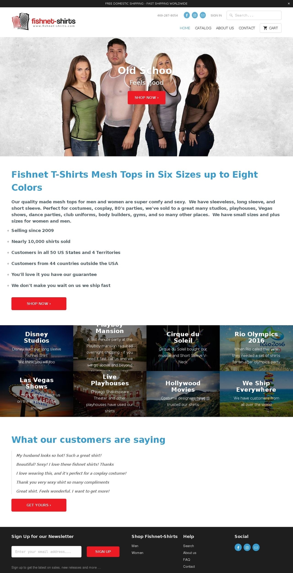 fishnet-shirts.com shopify website screenshot