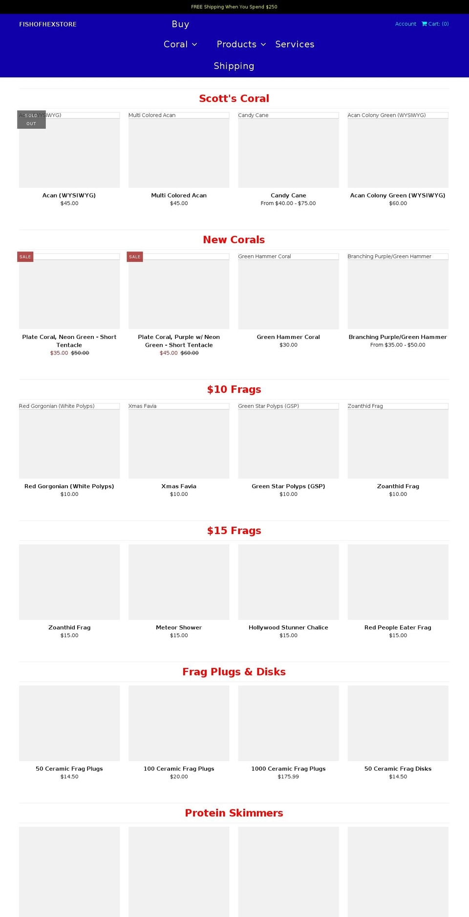 fishofhex.com shopify website screenshot