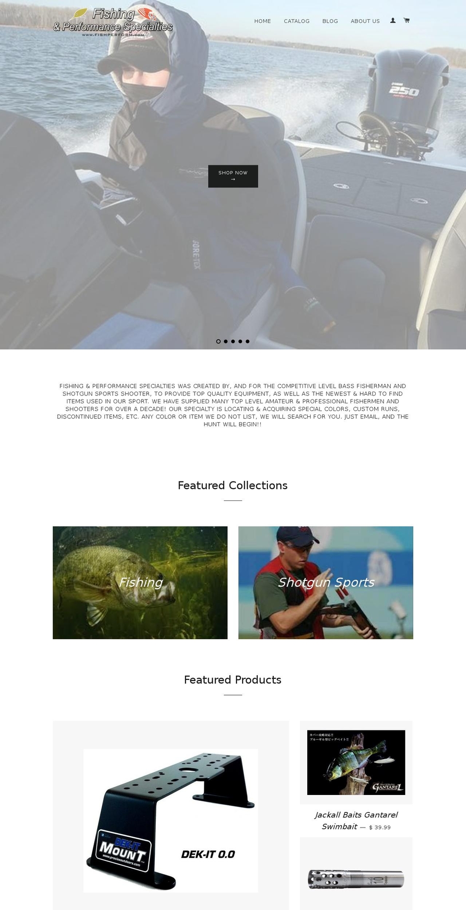 fishperform.com shopify website screenshot