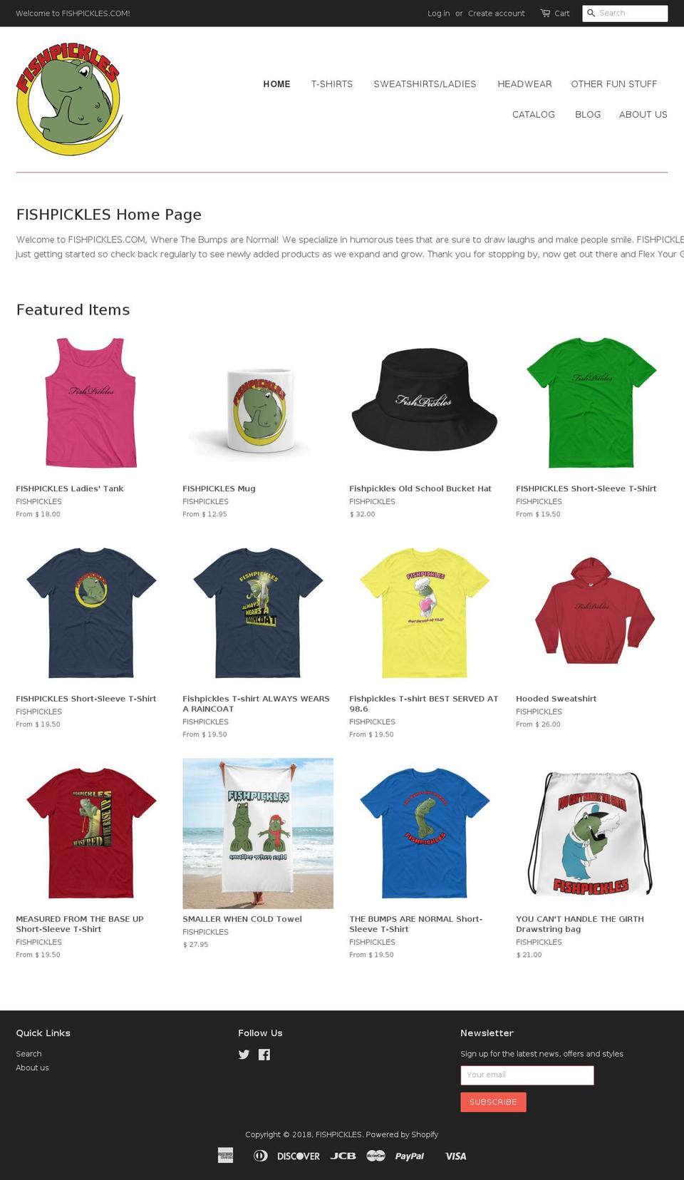 fishpickles.com — Shopify storefront screenshot