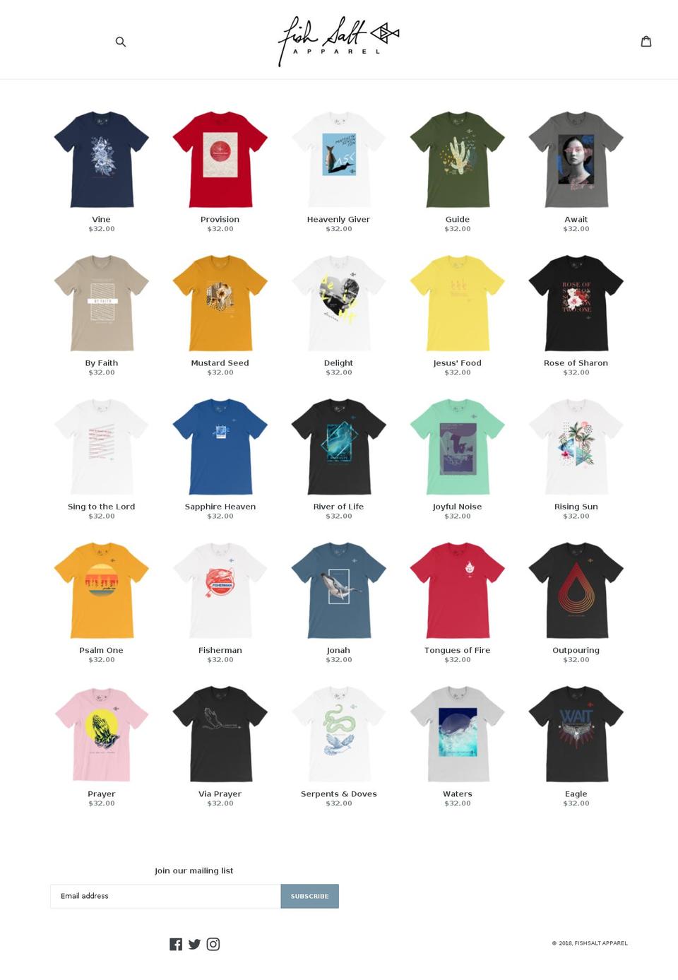 fishsalt.com — Shopify storefront screenshot