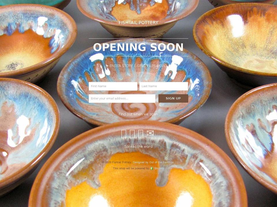 fishtailpottery.com — Shopify storefront screenshot