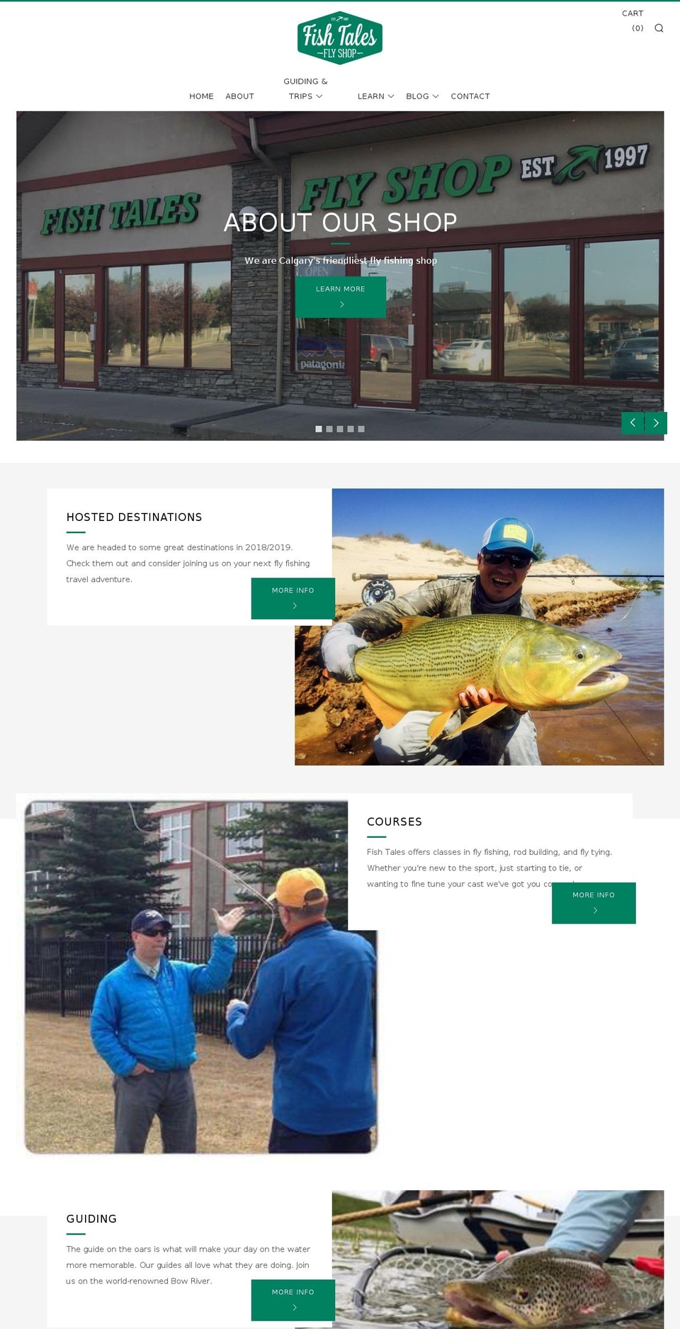 fishtales-flyshop.com — Shopify storefront screenshot