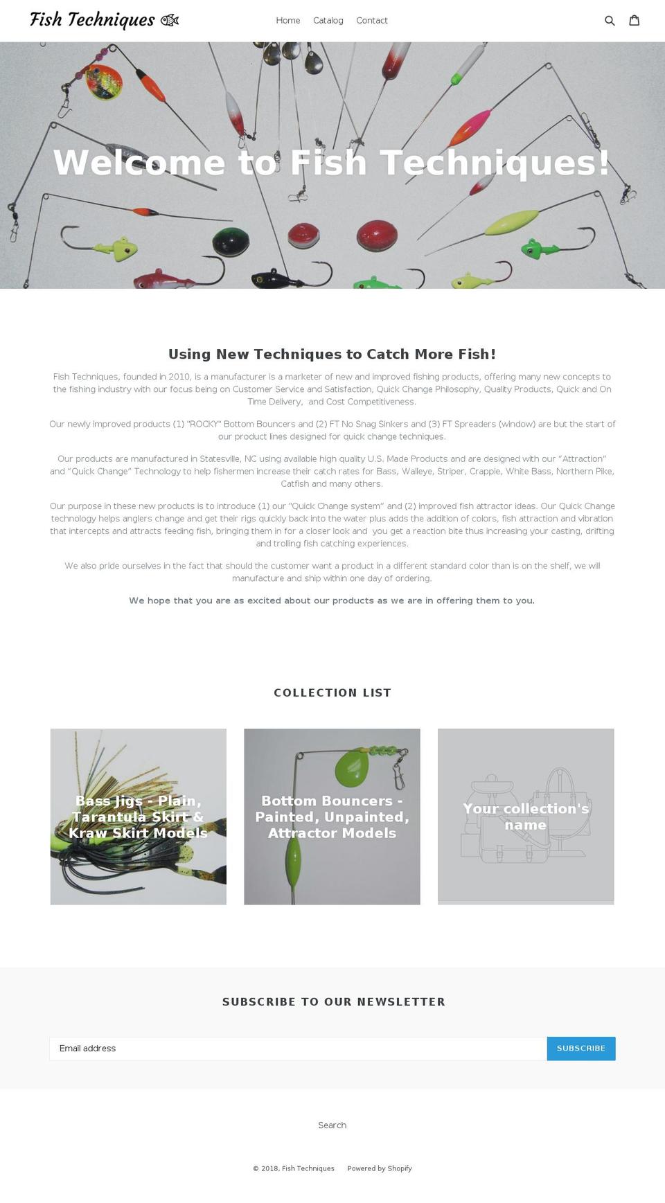 fishtechniques.com — Shopify storefront screenshot