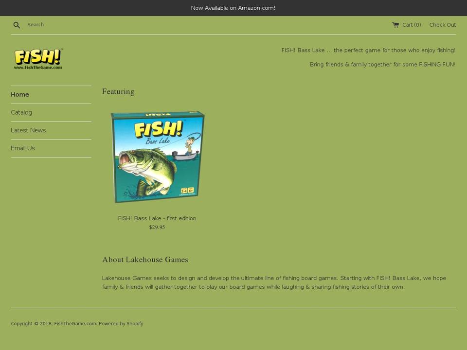 fishthegame.com — Shopify storefront screenshot