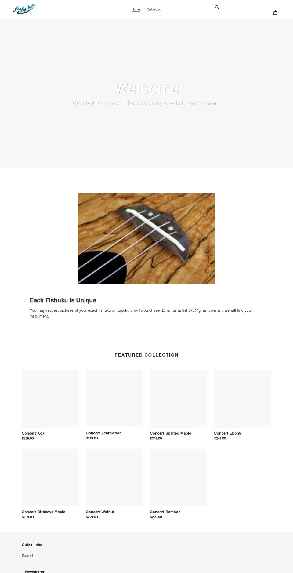 fishuku.com shopify website screenshot
