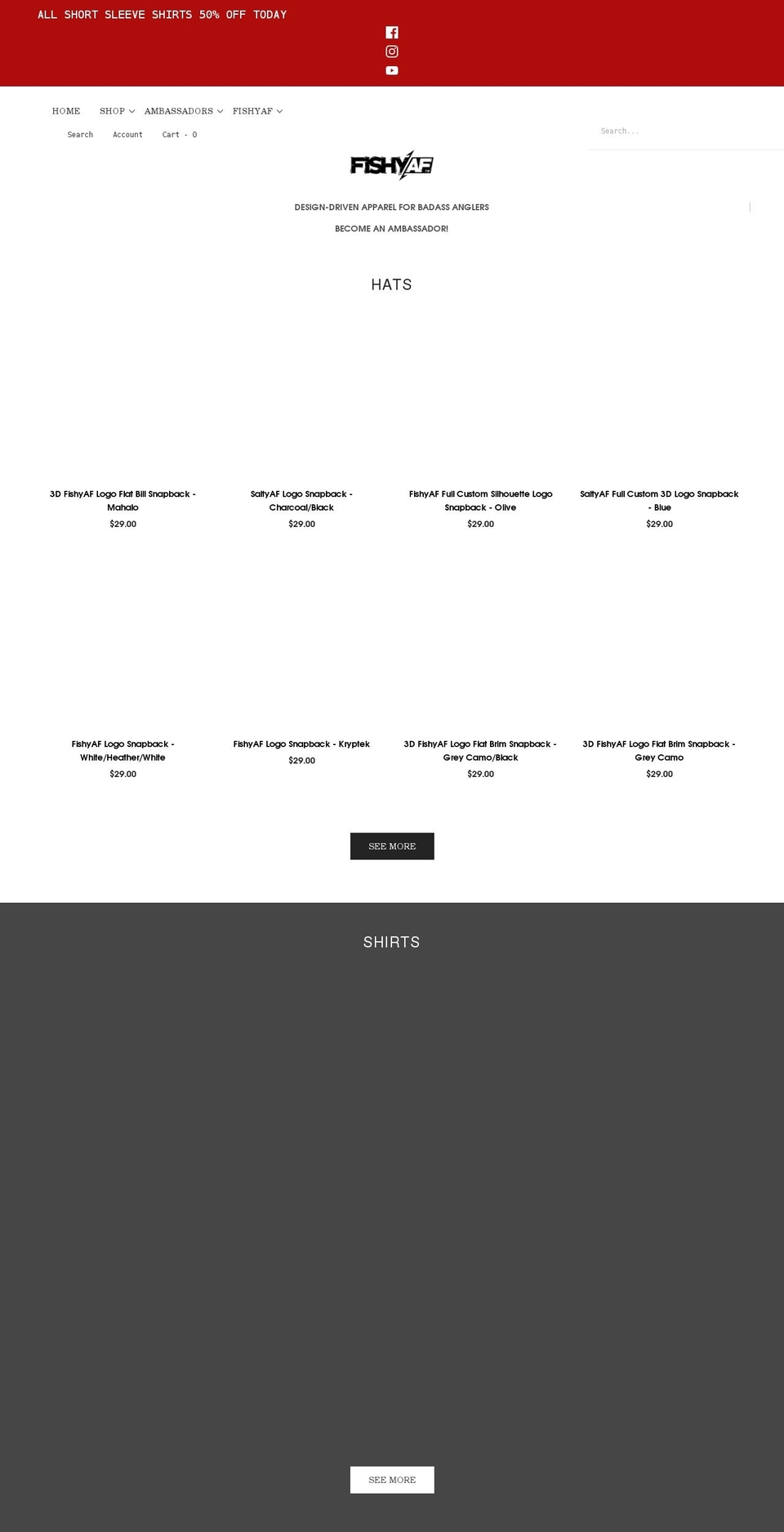 fishy-af.com shopify website screenshot