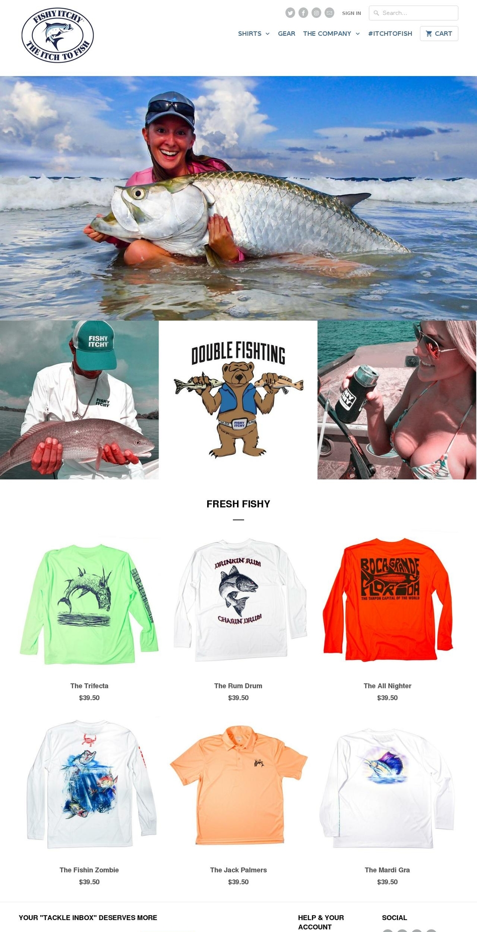 fishyitchy.com shopify website screenshot