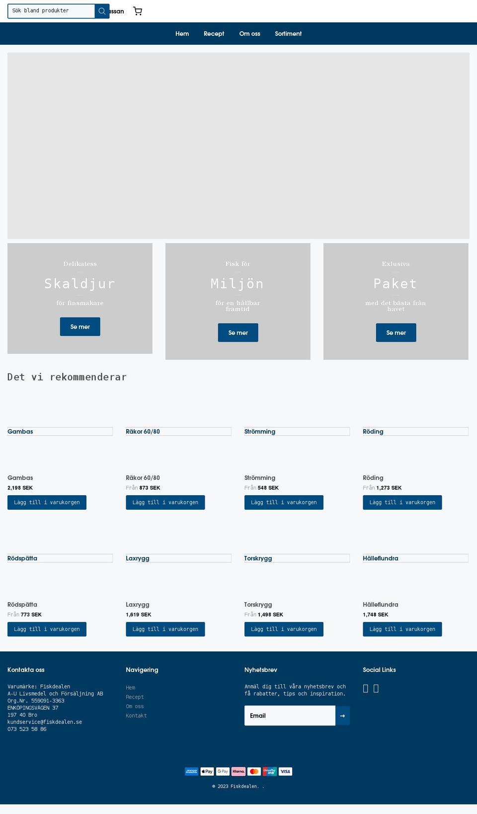 fiskdealen.se shopify website screenshot