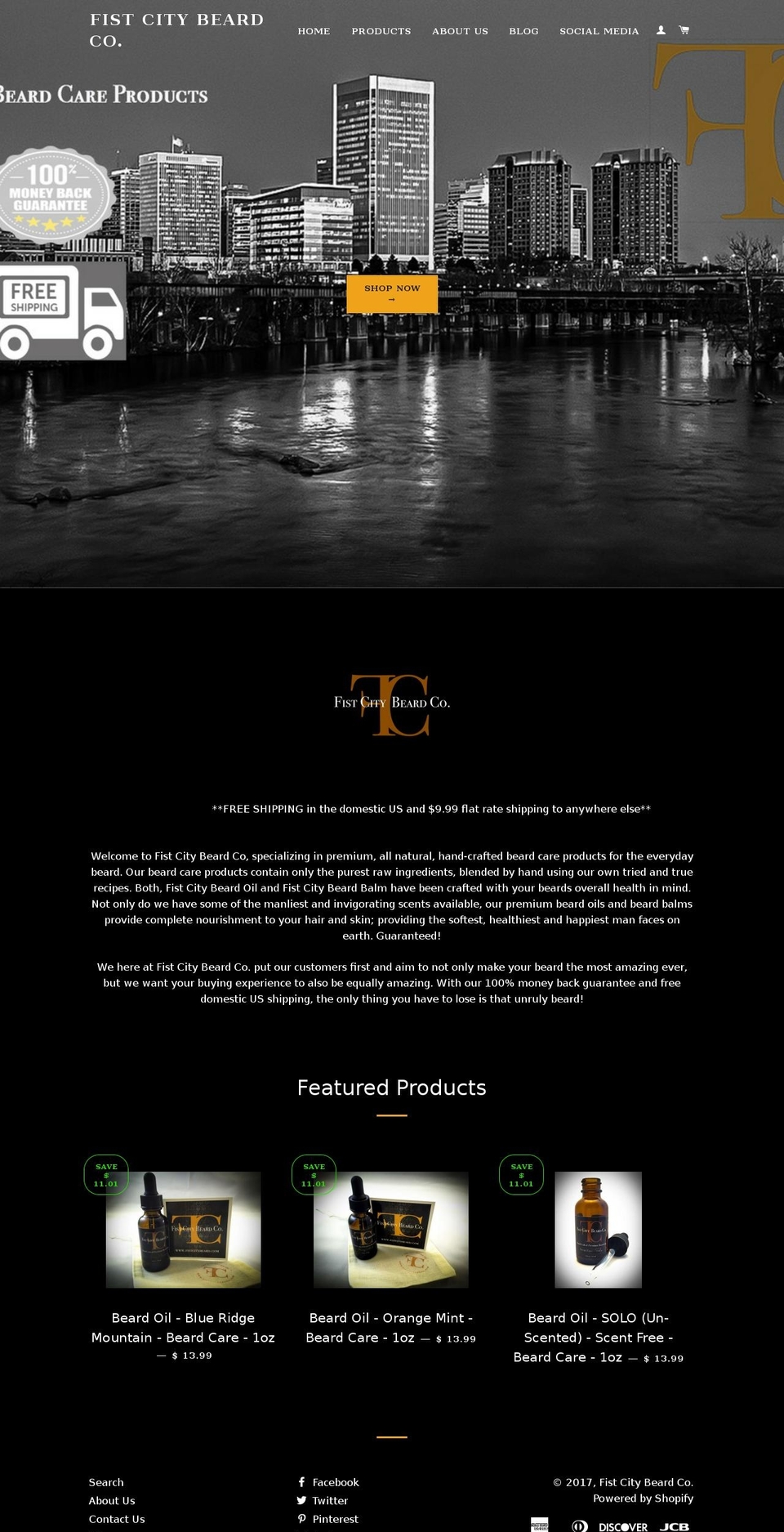 fistcitybeard.com shopify website screenshot