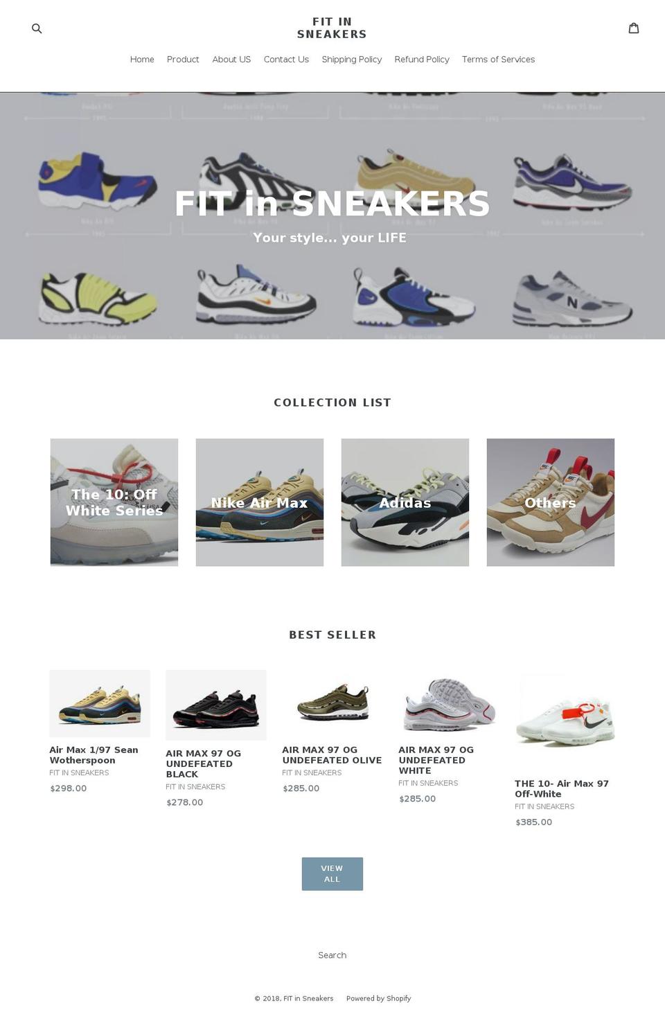 fit-in-sneakers.myshopify.com shopify website screenshot